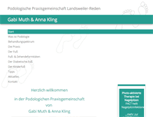 Tablet Screenshot of podologie-muth.de